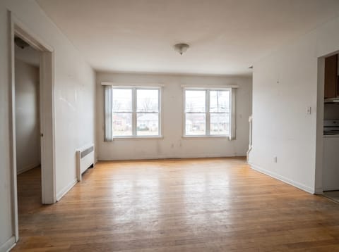 Completely empty living room photo