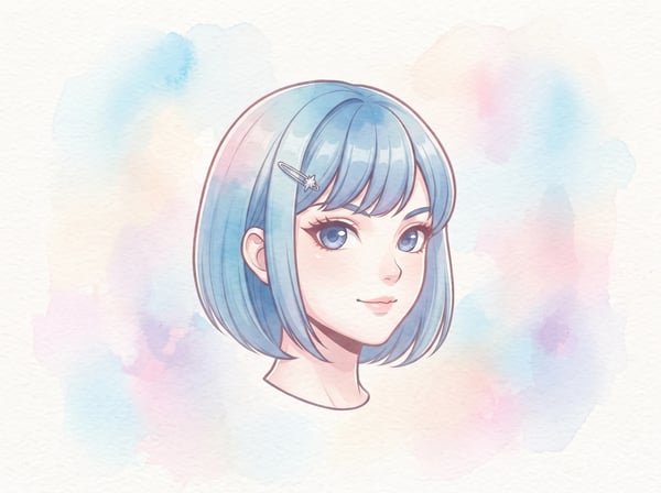 A deliberate floating-head composition